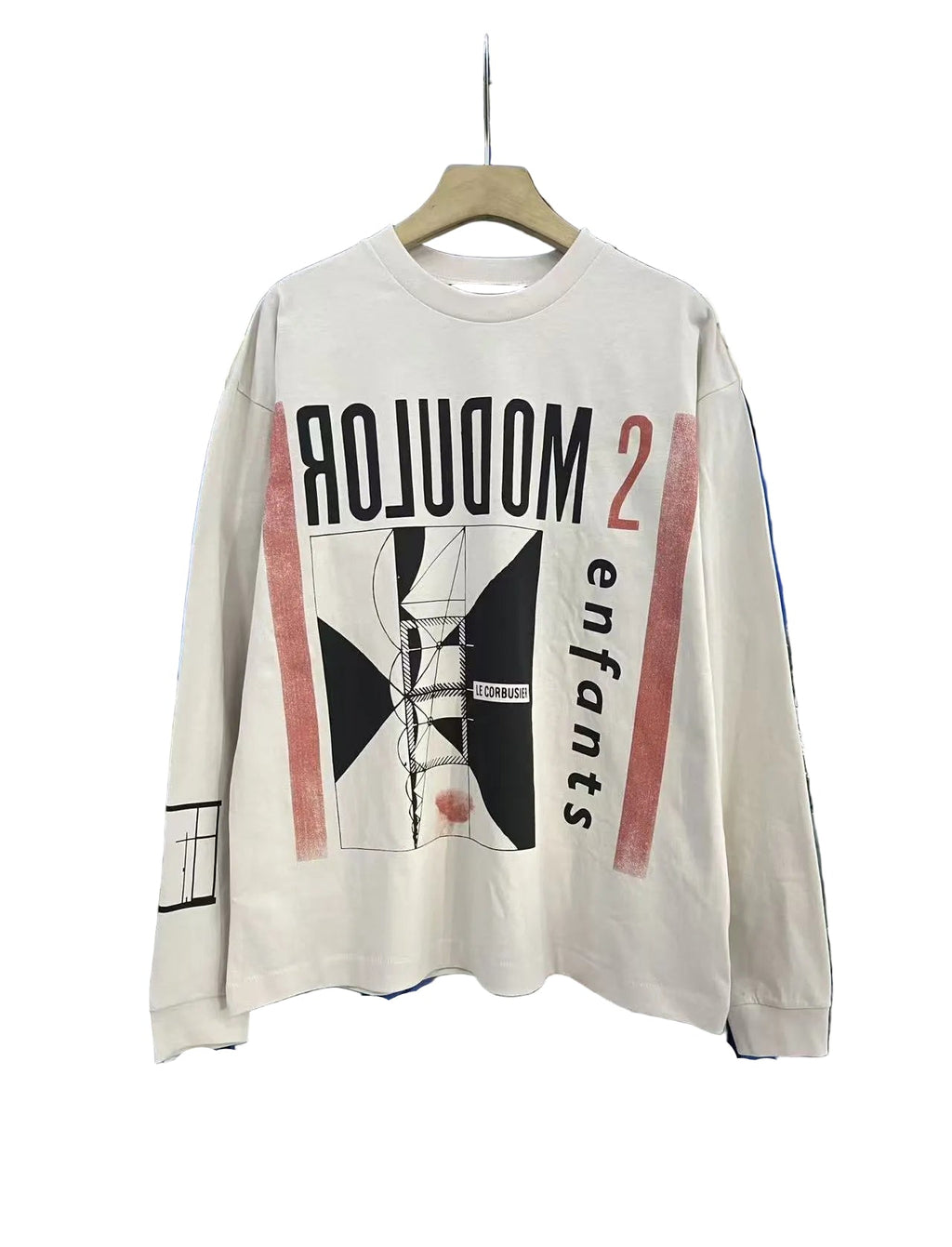 ERD Retro Red Accent Long Sleeve Tee